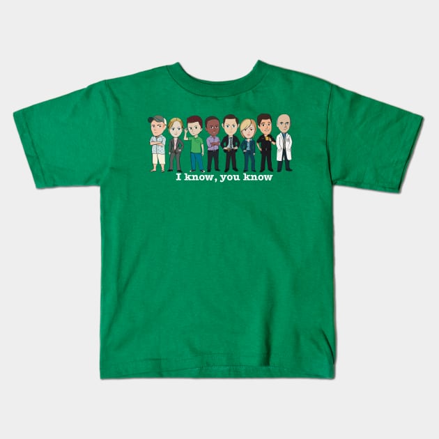 I know, you know Team Psych Green Kids T-Shirt by CraftyNinja